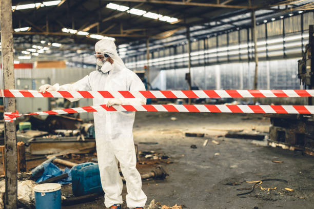 Professional Biohazard technician working in High Bridge, WA